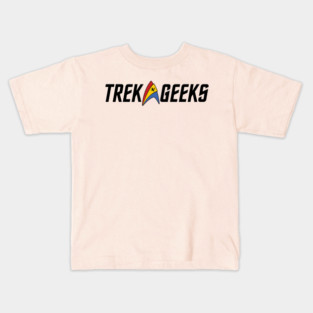 Trek Geeks Logo (Black Letters) Kids T-Shirt