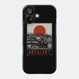 Vintage Artillery Military Poster - Industrial Dieselpunk War Art Phone Case