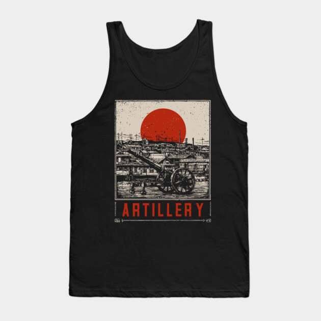 Vintage Artillery Military Poster - Industrial Dieselpunk War Art Tank Top by TuncGK