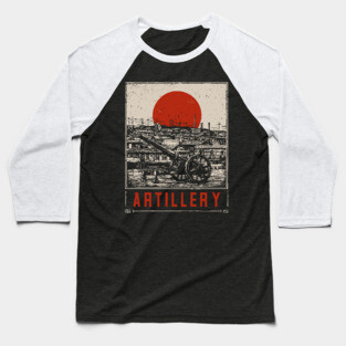 Vintage Artillery Military Poster - Industrial Dieselpunk War Art Baseball T-Shirt