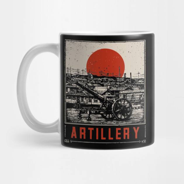 Vintage Artillery Military Poster - Industrial Dieselpunk War Art by TuncGK