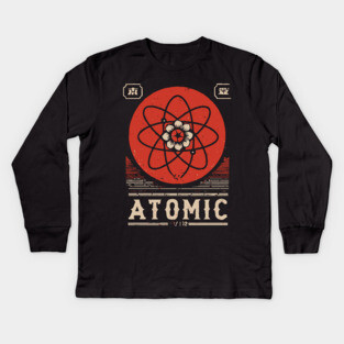 Atomic Age Science Poster - Retro Nuclear Esoteric Art Print Kids Long Sleeve T-Shirt
