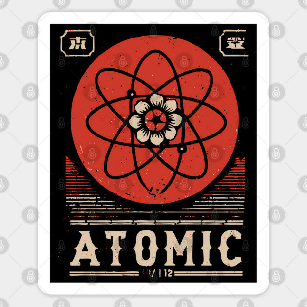 Atomic Age Science Poster - Retro Nuclear Esoteric Art Print Sticker by TuncGK