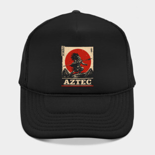 Aztec Sun Warrior - Indigenous Mythpunk Propaganda Art Hat