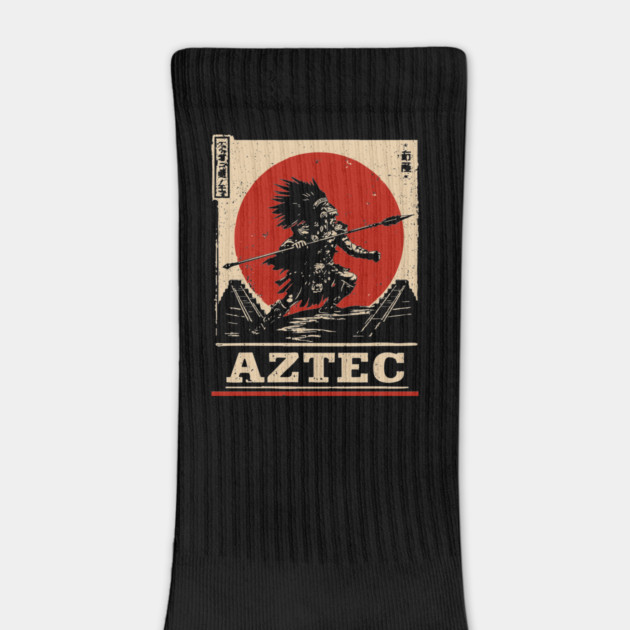 Aztec Sun Warrior - Indigenous Mythpunk Propaganda Art by TuncGK