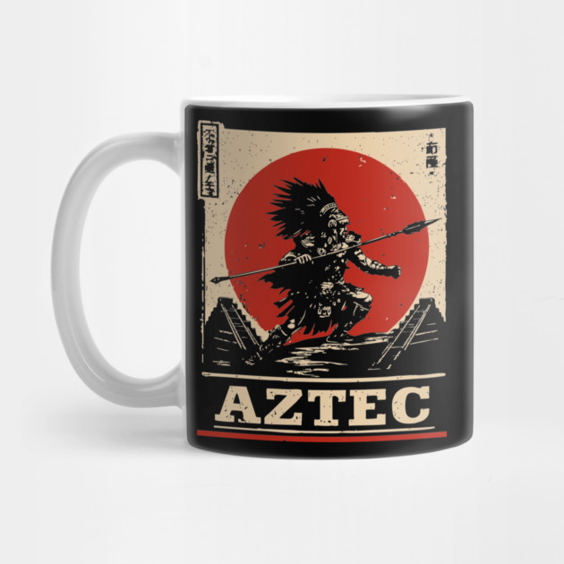 Aztec Sun Warrior - Indigenous Mythpunk Propaganda Art by TuncGK