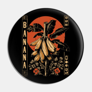 Tropical Banana Botanical - Surrealist Wabi Sabi Nature Print Pin