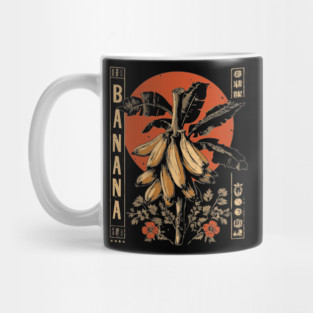 Tropical Banana Botanical - Surrealist Wabi Sabi Nature Print Mug