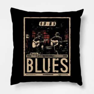 Blues Band Neo Noir Poster - Urban Folklore Music Art Pillow