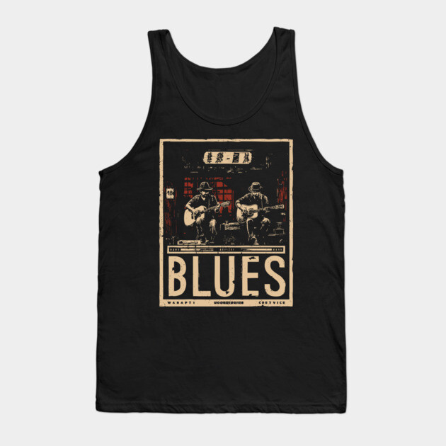 Blues Band Neo Noir Poster - Urban Folklore Music Art Tank Top by TuncGK