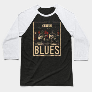 Blues Band Neo Noir Poster - Urban Folklore Music Art Baseball T-Shirt