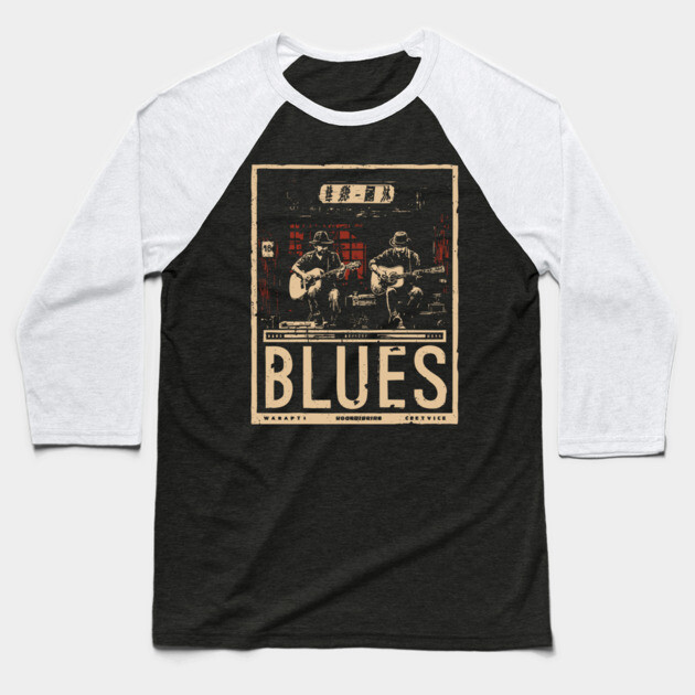 Blues Band Neo Noir Poster - Urban Folklore Music Art Baseball T-Shirt by TuncGK