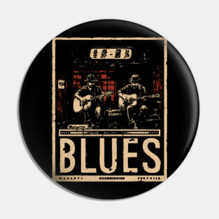 Blues Band Neo Noir Poster - Urban Folklore Music Art Pin