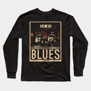 Blues Band Neo Noir Poster - Urban Folklore Music Art Long Sleeve T-Shirt