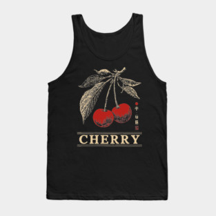 Cherry Branch Botanical - Dark Academia Wabi Sabi Print Tank Top
