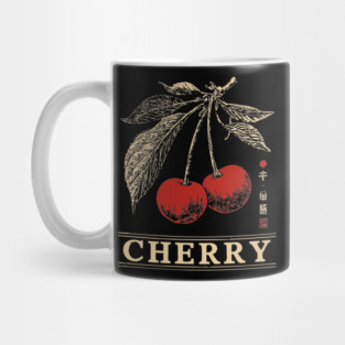 Cherry Branch Botanical - Dark Academia Wabi Sabi Print Mug