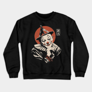 Vintage Circus Clown - Neo Noir Surrealist Propaganda Crewneck Sweatshirt