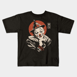 Vintage Circus Clown - Neo Noir Surrealist Propaganda Kids T-Shirt