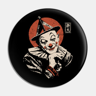 Vintage Circus Clown - Neo Noir Surrealist Propaganda Pin