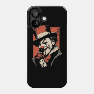 Vintage Clown Portrait - Dark Carnival Surrealist Poster Phone Case
