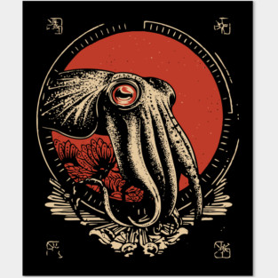 Cuttlefish Ocean Print - Esoteric Marine Mythpunk Art Posters and Art
