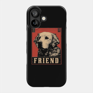 Golden Retriever Friend - Vintage Dog Propaganda Poster Phone Case