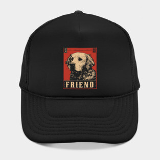 Golden Retriever Friend - Vintage Dog Propaganda Poster Hat