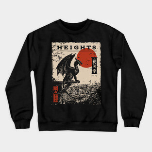 Heights of Dragon Gothic - Dark Academia Mythpunk Poster Crewneck Sweatshirt
