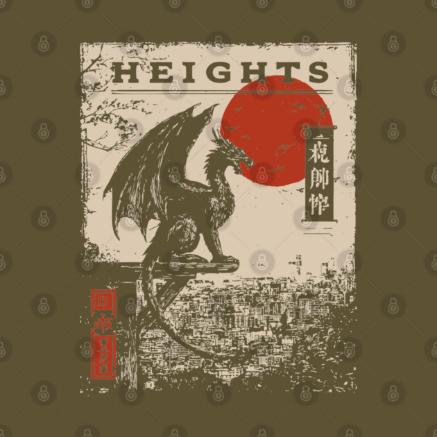 Heights of Dragon Gothic - Dark Academia Mythpunk Poster by TuncGK