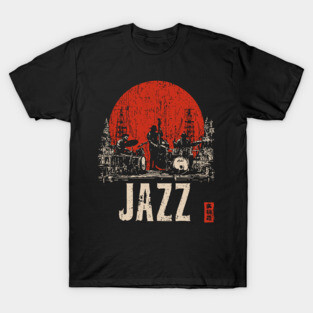 Jazz Band 1920's - Tech Noir Music Propaganda Print T-Shirt