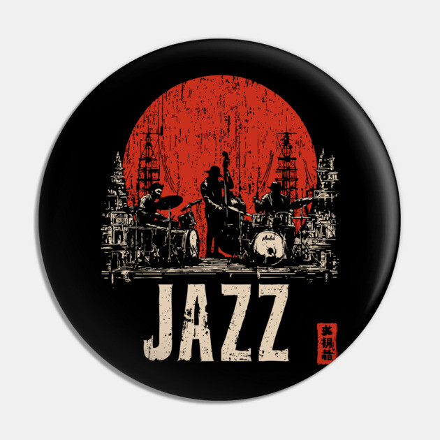 Jazz Band 1920's - Tech Noir Music Propaganda Print Pin by TuncGK