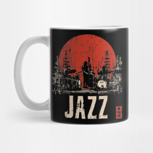 Jazz Band 1920's - Tech Noir Music Propaganda Print Mug
