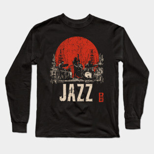 Jazz Band 1920's - Tech Noir Music Propaganda Print Long Sleeve T-Shirt