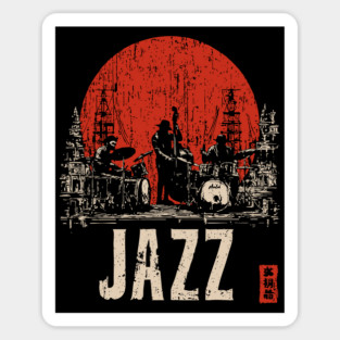 Jazz Band 1920's - Tech Noir Music Propaganda Print Sticker