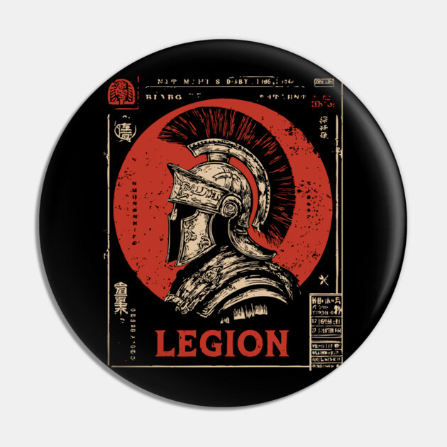 Roman Legion Soldier - Constructivist Military Propaganda Art Pin by TuncGK