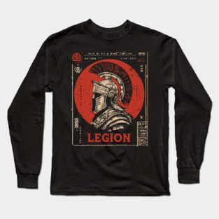 Roman Legion Soldier - Constructivist Military Propaganda Art Long Sleeve T-Shirt