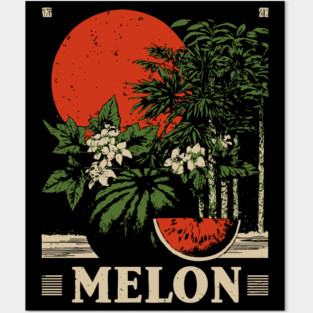 Watermelon Cannabis Garden - Surrealist Botanical Fusion Art Posters and Art