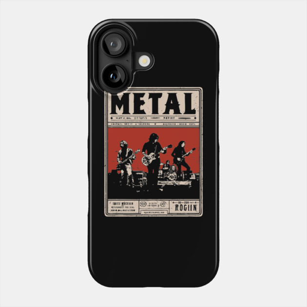 Heavy Metal Band Poster - Tech Noir Music Propaganda Phone Case by TuncGK