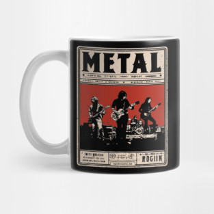 Heavy Metal Band Poster - Tech Noir Music Propaganda Mug