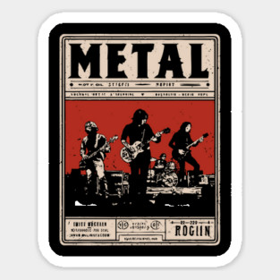 Heavy Metal Band Poster - Tech Noir Music Propaganda Sticker