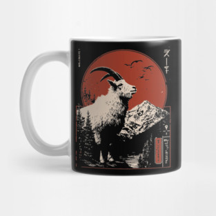 Mountain Goat Summit - Liminal Alpine Wabi Sabi Art Mug