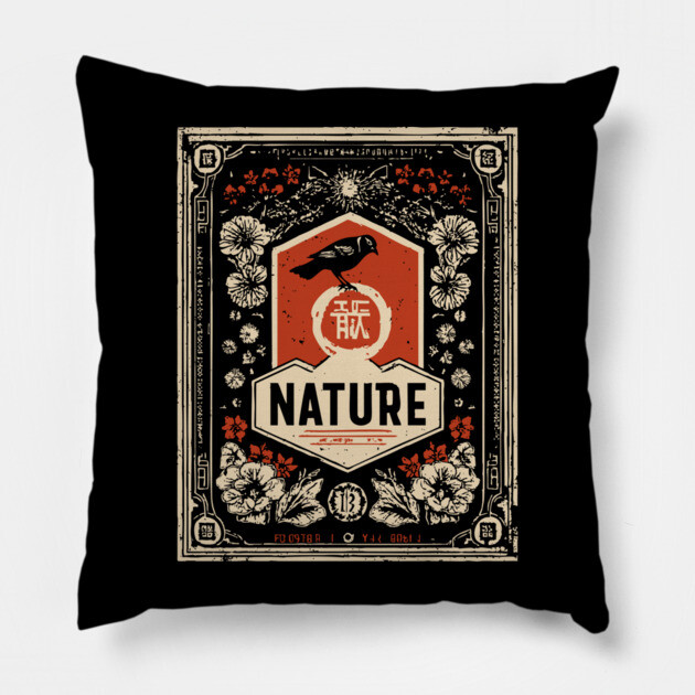 Nature Ornamental Frame - Esoteric Art Nouveau Propaganda Pillow by TuncGK