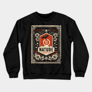 Nature Ornamental Frame - Esoteric Art Nouveau Propaganda Crewneck Sweatshirt