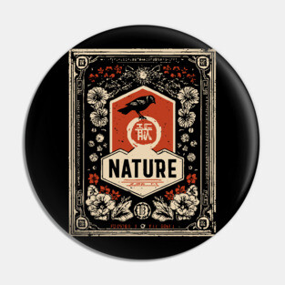 Nature Ornamental Frame - Esoteric Art Nouveau Propaganda Pin