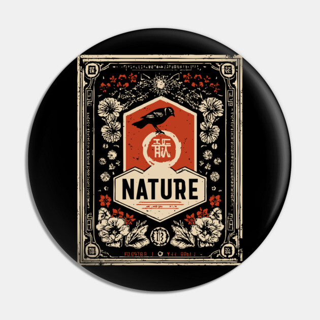 Nature Ornamental Frame - Esoteric Art Nouveau Propaganda Pin by TuncGK