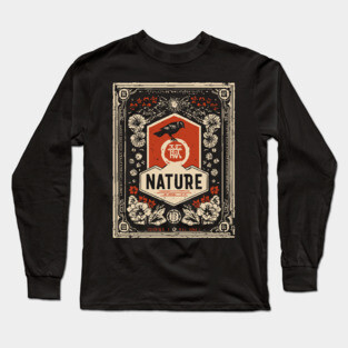 Nature Ornamental Frame - Esoteric Art Nouveau Propaganda Long Sleeve T-Shirt