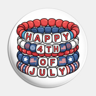 Fourth of July Friendship Bracelet Pin