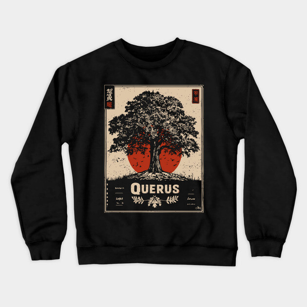 Querus Oak Tree - Dark Academia Liminal Forest Print Crewneck Sweatshirt by TuncGK