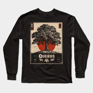 Querus Oak Tree - Dark Academia Liminal Forest Print Long Sleeve T-Shirt