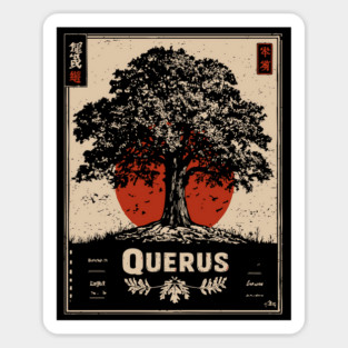 Querus Oak Tree - Dark Academia Liminal Forest Print Sticker